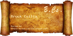 Bruck Csilla névjegykártya